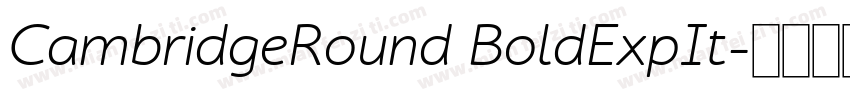 CambridgeRound BoldExpIt字体转换